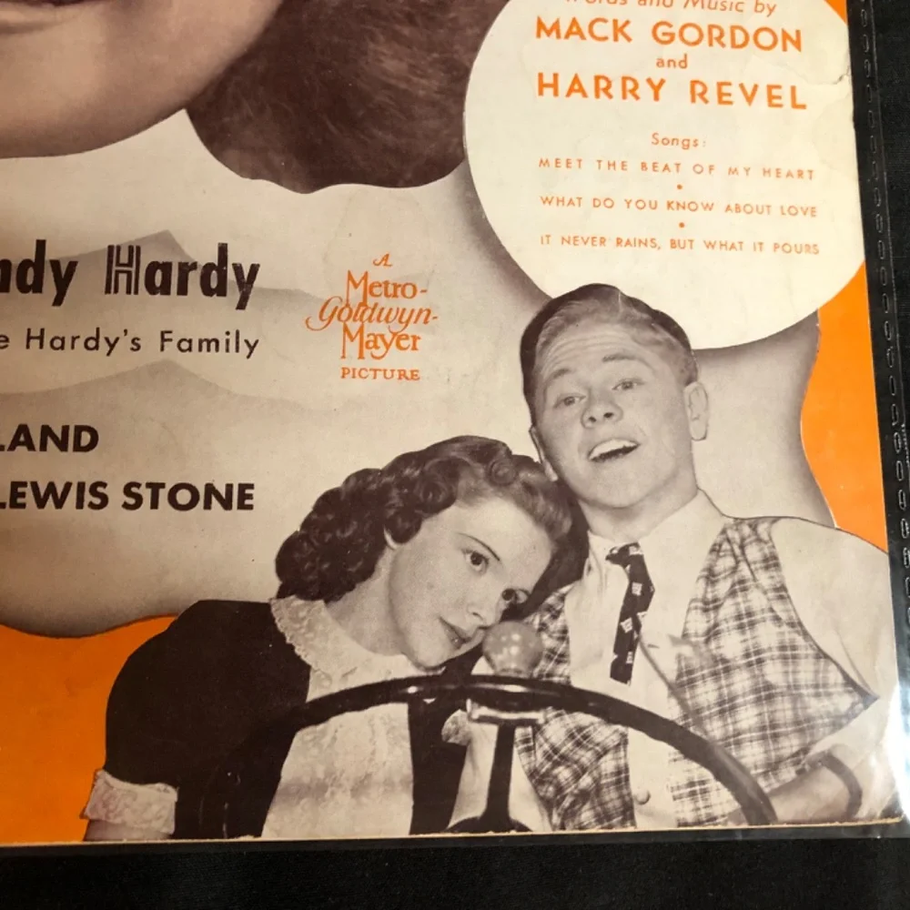 LOVE FINDS ANDY HARDY Sheet Music "Meet The Beat Of My Heart" Judy Garland - Picture 3 of 5